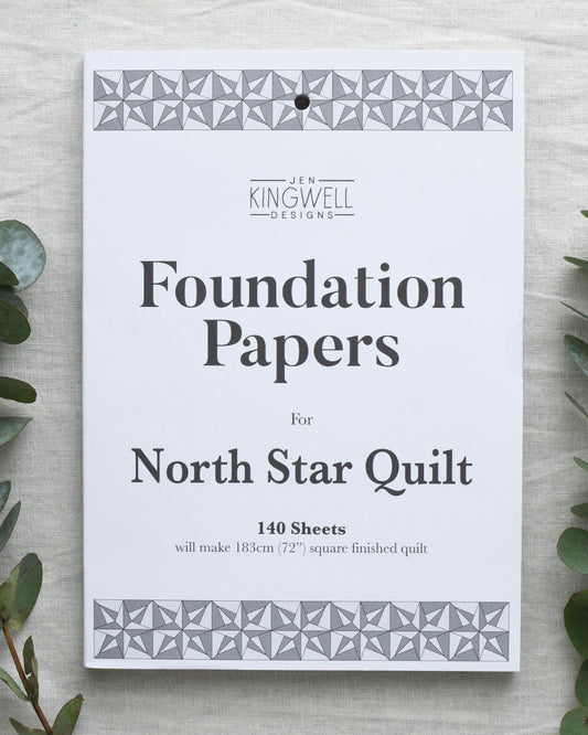 North Star Quilt Foundation Paper Piecing, Jen Kingwell Designs Moda Fabrics Amitie Textiles