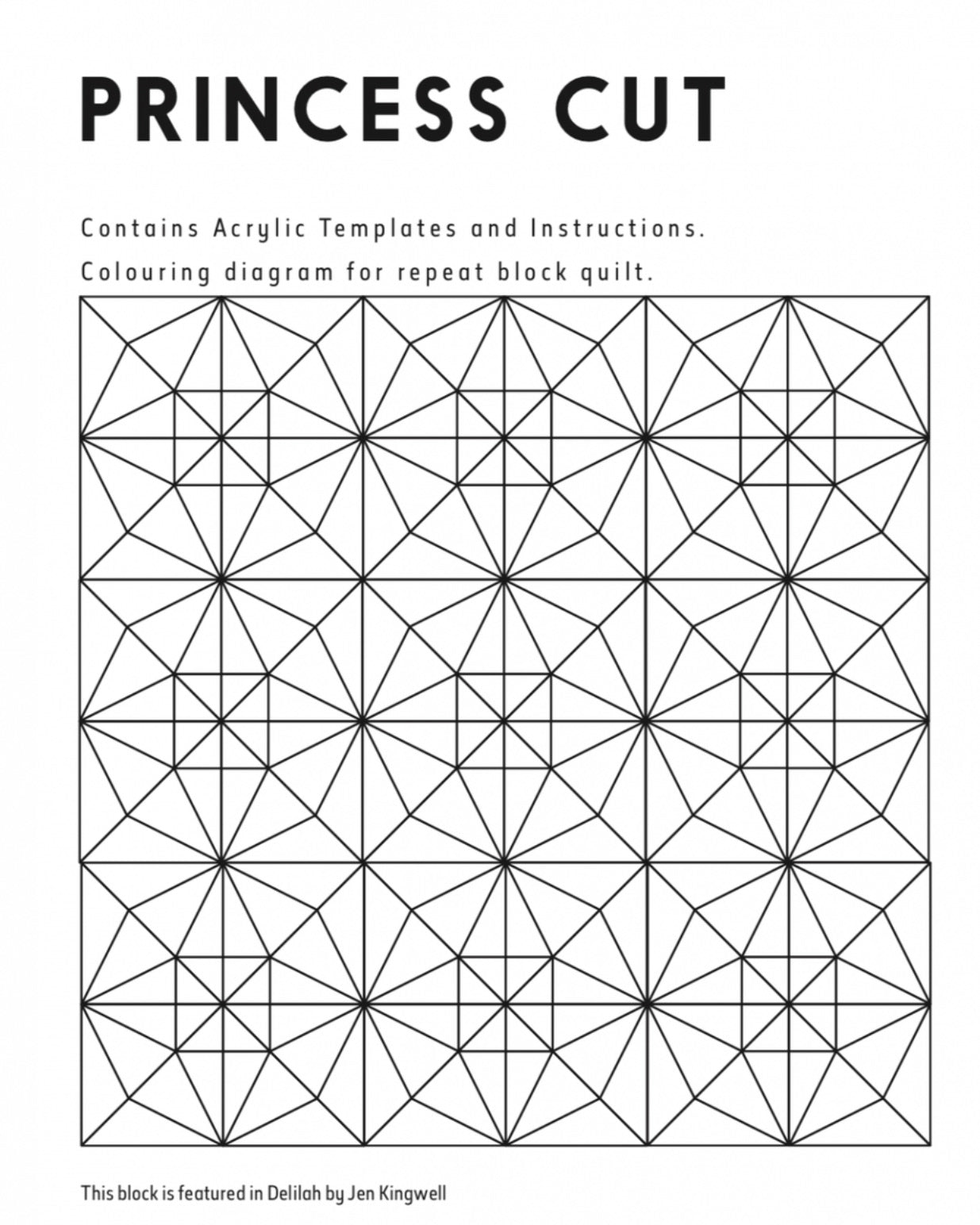 Princess Cut Templates, Jen Kingwell Designs, JKD 5644