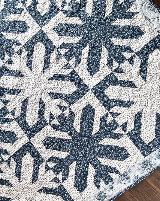 BEAUTIFUL STORM Pattern and Kit, Quilt Retreat in a Box, with Easy Piecing Grid