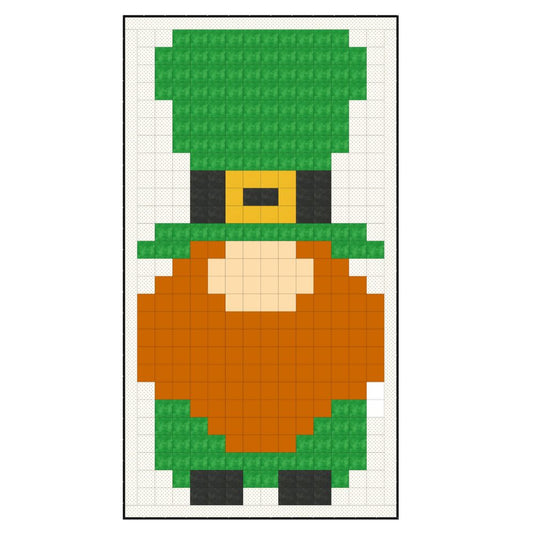 Irish Gnome, a Tensisters Easy Piecing Grid FREE Pattern