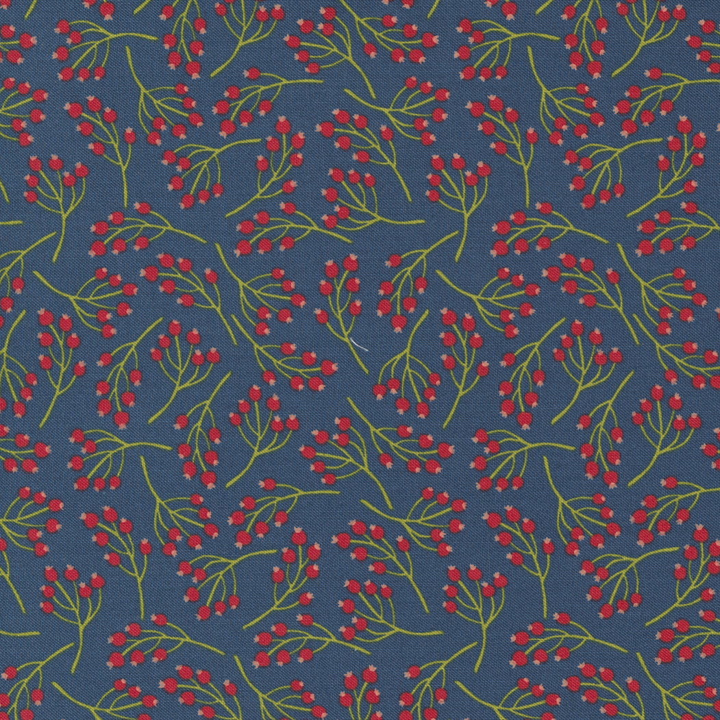 Joyful Joyful, Holly Berry Blenders Berries Holly Berry, Midnight, Sold by the 1/2 yard - Good Vibes Quilt Shop