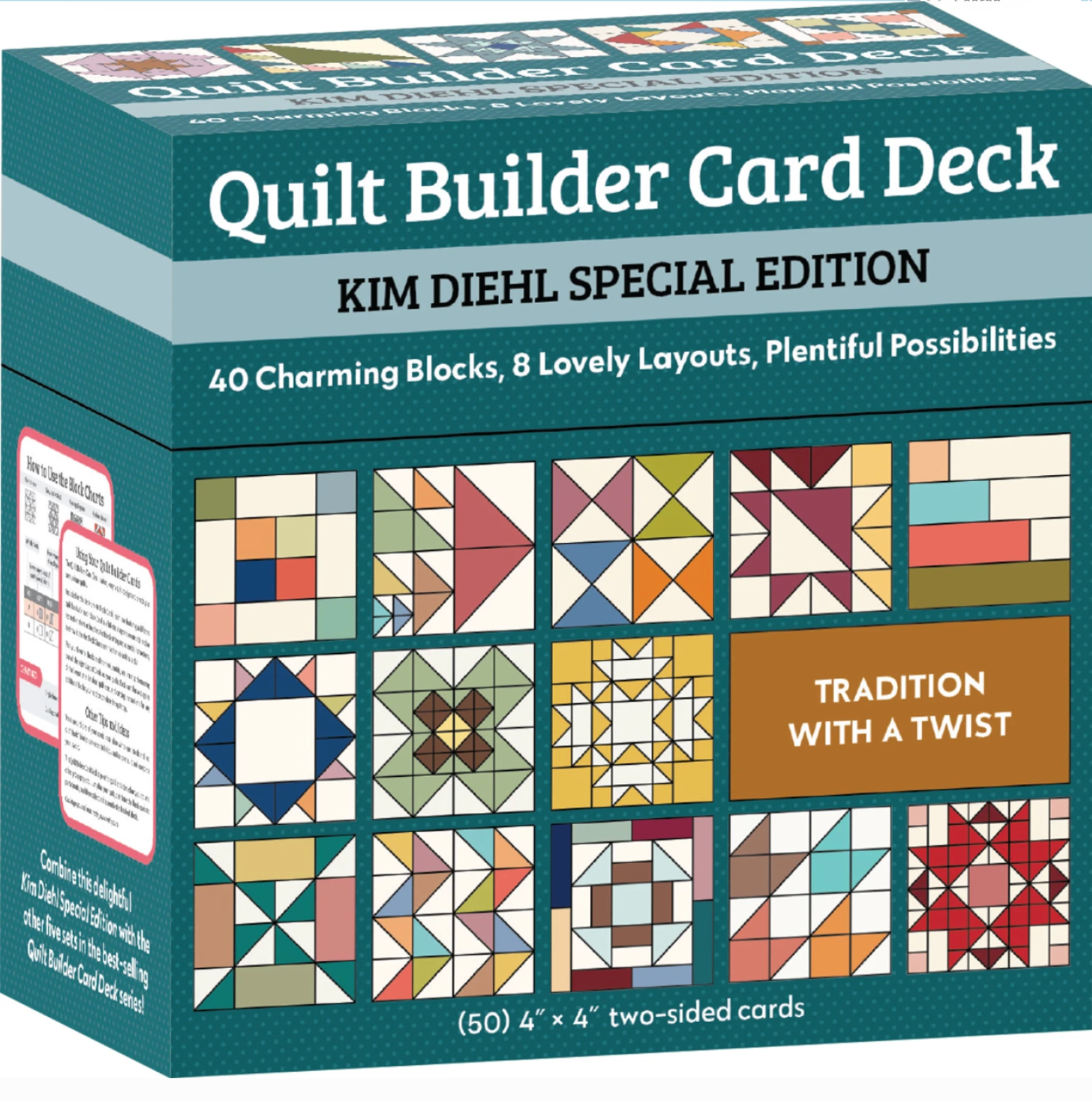 Kim Diehl's Quilt Builder Card Deck Set, 40 Blocks, 8 Layouts, Unlimited Possibilities