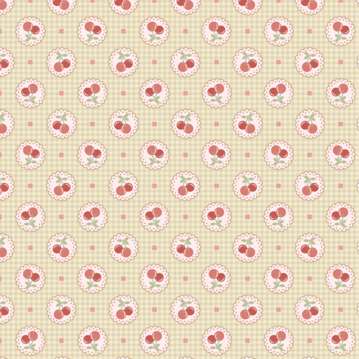 Heartbeats Cream, KS261019, Kissin in the Moonlight Fabric Collection by Lori Woods, Sold by the 1/2 yard plus