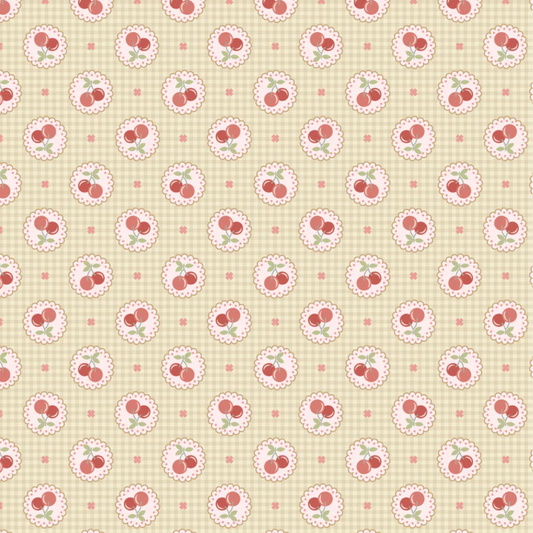 Heartbeats Cream, KS261019, Kissin in the Moonlight Fabric Collection by Lori Woods, Sold by the 1/2 yard plus