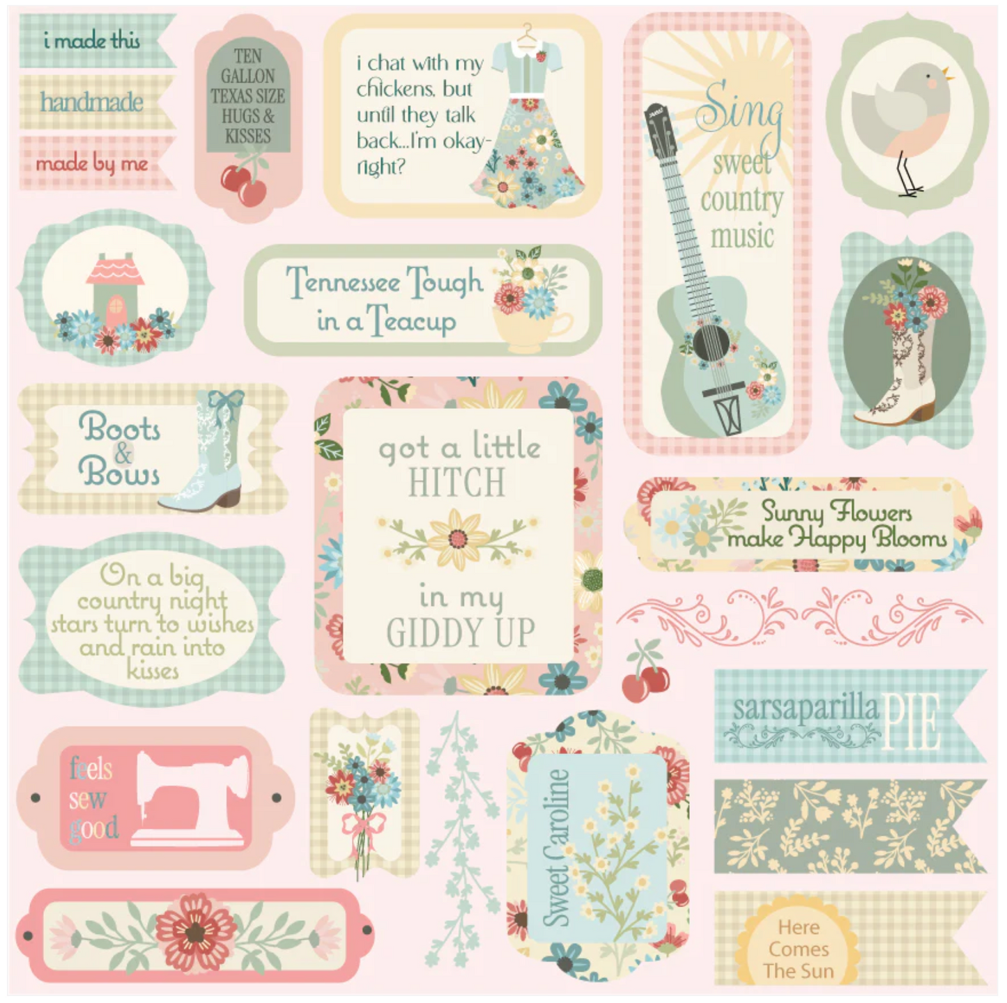 Moonlight Kisses Multi, KS261022, Kissin in the Moonlight Fabric Collection by Lori Woods, Sold by the 1/2 yard plus
