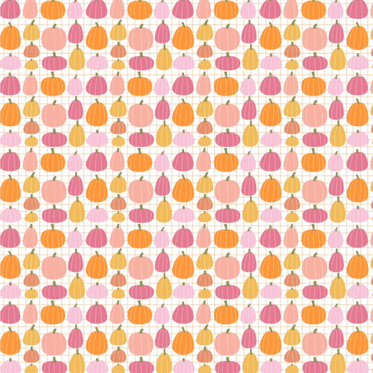 Kitty Loves Candy Pumpkin Patch White KC23905, sold by 1/2 yard