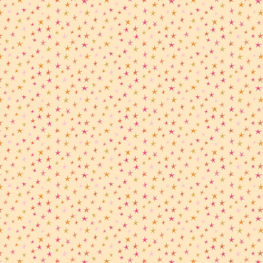 Kitty Loves Candy Sparkly Stars Yellow KC23920, sold by 1/2 yard - Good Vibes Quilt Shop