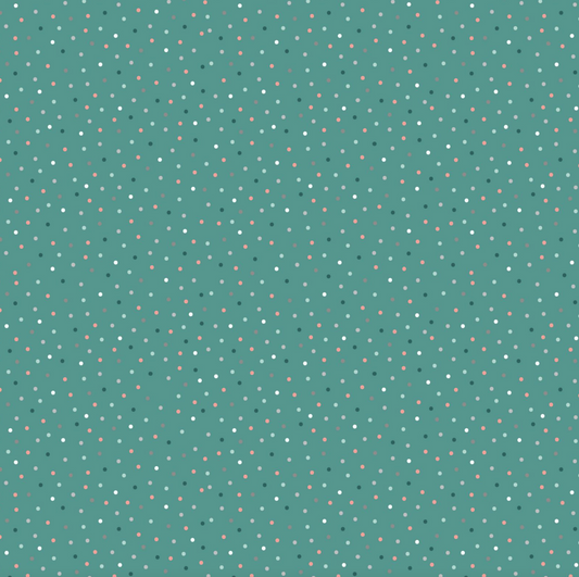 Country Confetti, Lakehouse Teal, CC20189, sold by the 1/2 yard