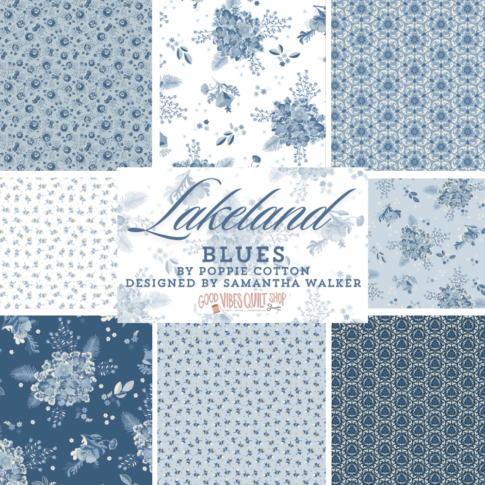 Lakeland Blues, Fat Quarter Bundles 18 Prints, LB25821, PREORDER!