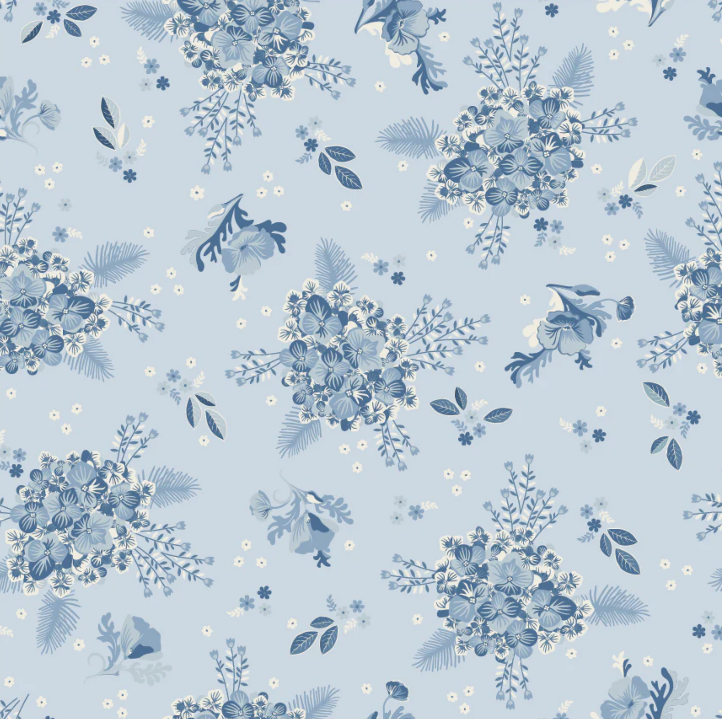 Lakeland Blues, Fat Quarter Bundles 18 Prints, sku LB25821