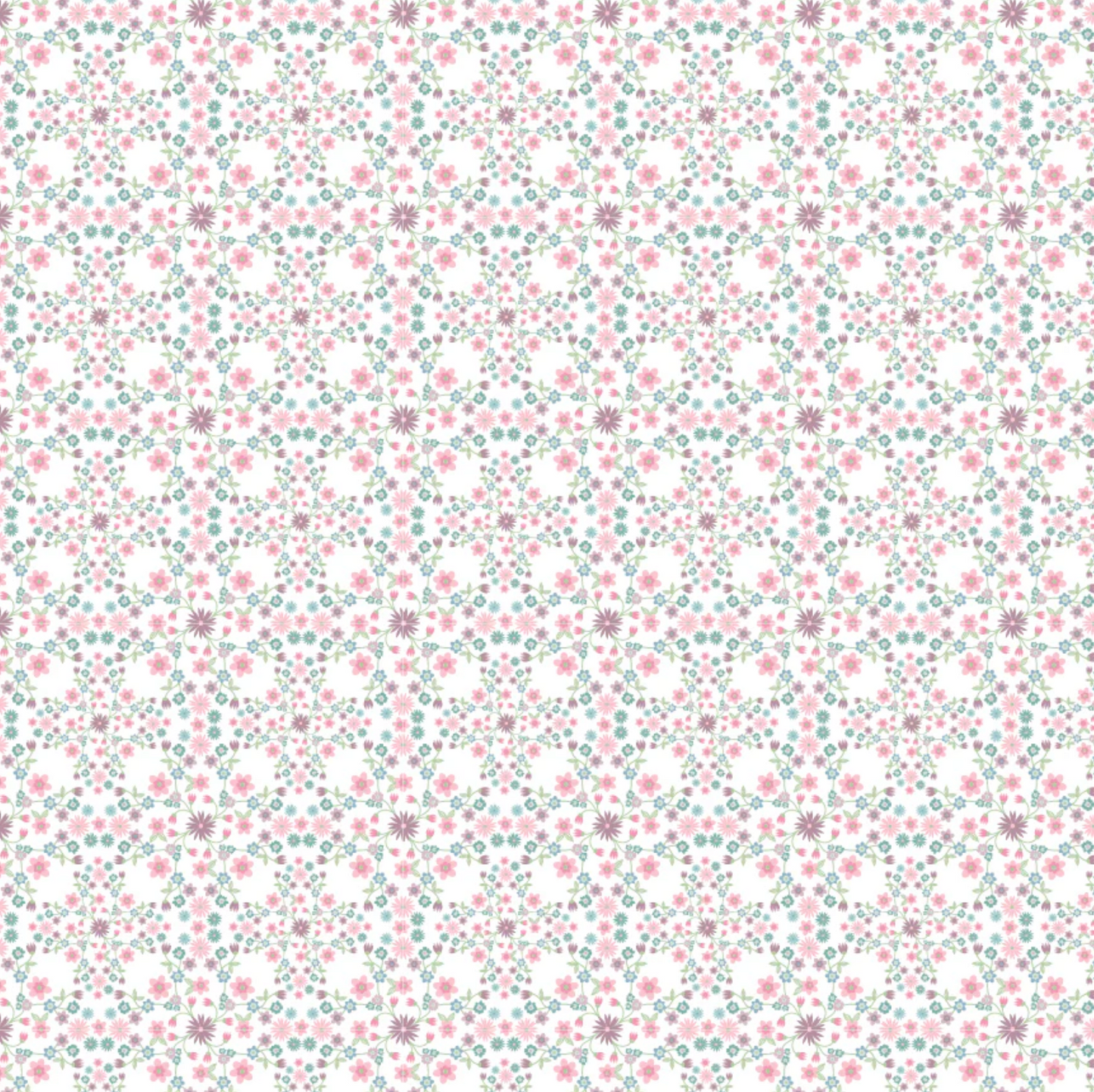 Le Petit Escargot Fabric, Bloom & Vines White, SL26413, Sold by the 1/2 yard, PREORDER - Good Vibes Quilt Shop