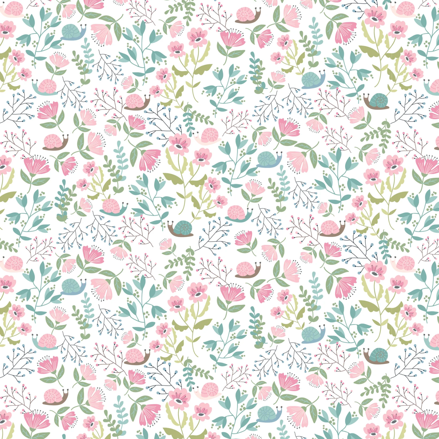 Le Petit Escargot Fabric, Hiding Out White SL26401, Sold by the 1/2 yard, PREORDER - Good Vibes Quilt Shop