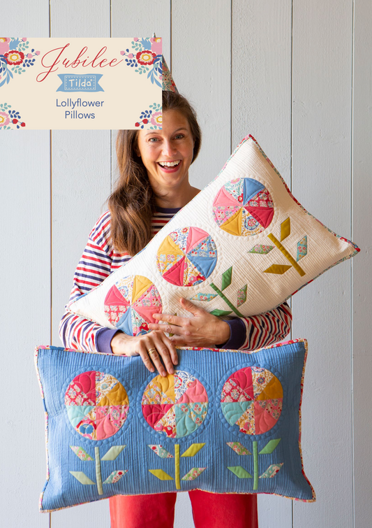 Lollyflower Pillows, from Jubilee Collection, a Tilda FREE World Pattern