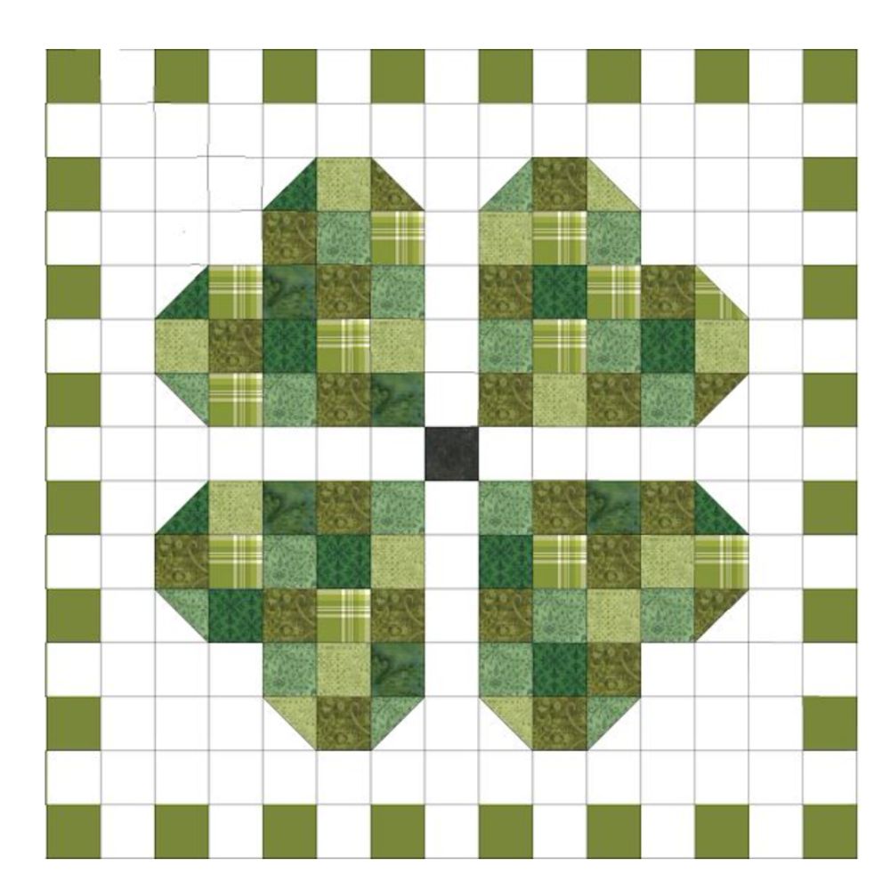 Luck of the Irish, a Tensisters Easy Piecing Grid FREE Pattern