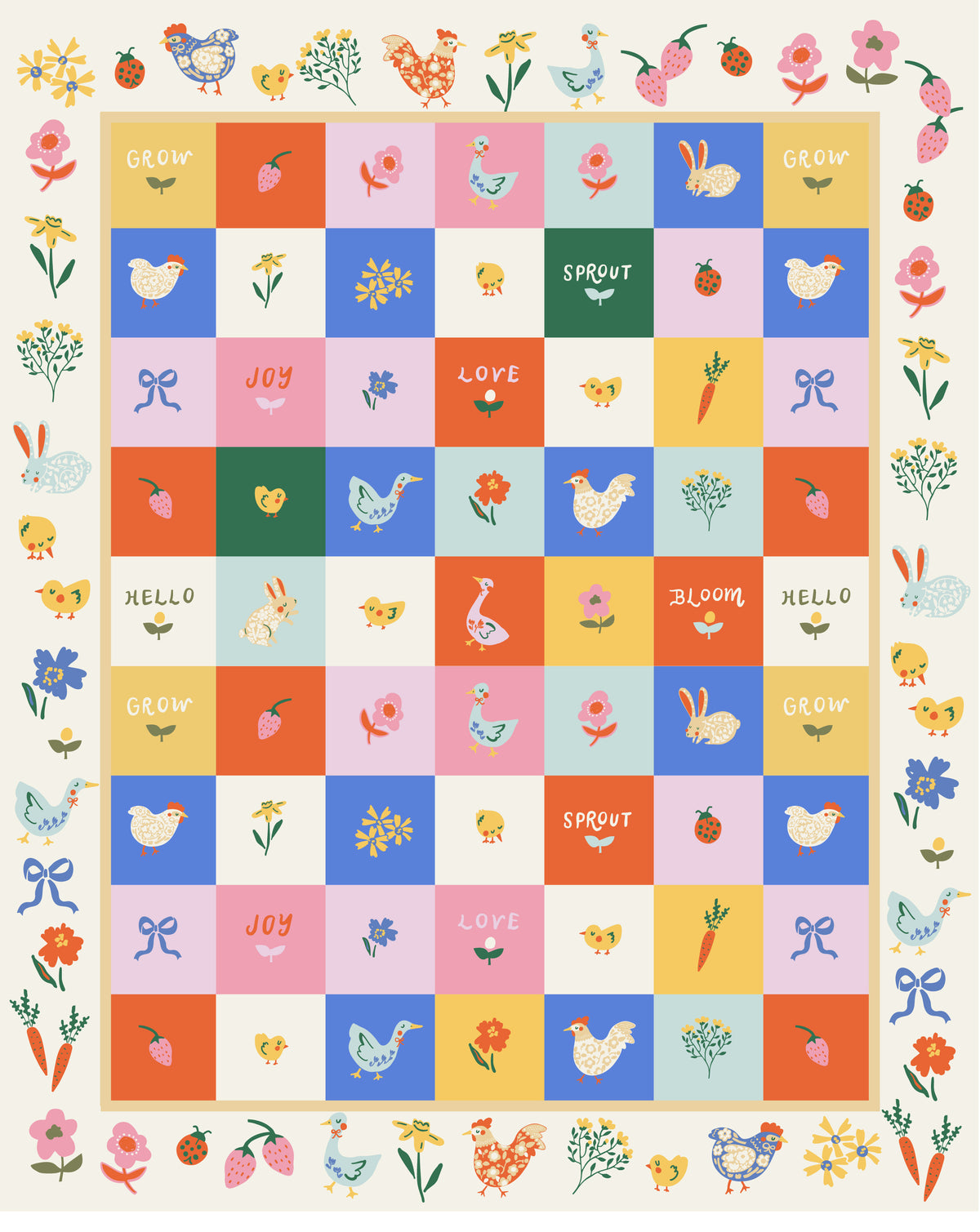 Meadow Blooms Fabric by Seiko Sisco for Poppie Cotton | Quilt Panel Multi MB271119 | PREORDER!