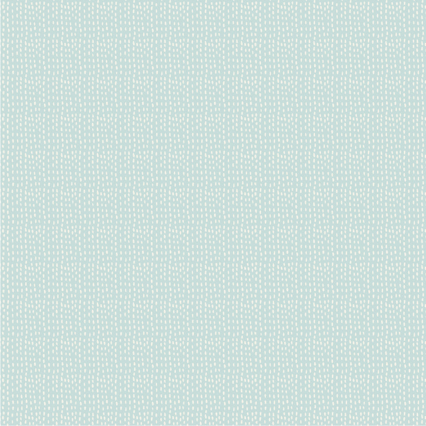 Meadow Blooms Fabric by Seiko Sisco for Poppie Cotton | Restful Rain Mint MB271113 | Sold by the 1/2 Yard | PREORDER!