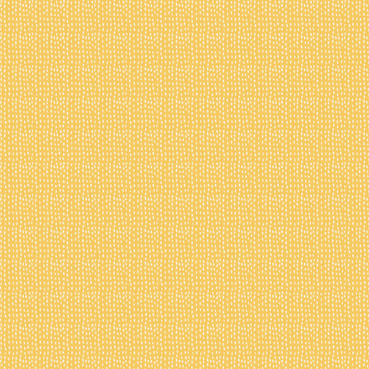Meadow Blooms Fabric by Seiko Sisco for Poppie Cotton | Restful Rain Yellow MB271115 | Sold by the 1/2 Yard | PREORDER!