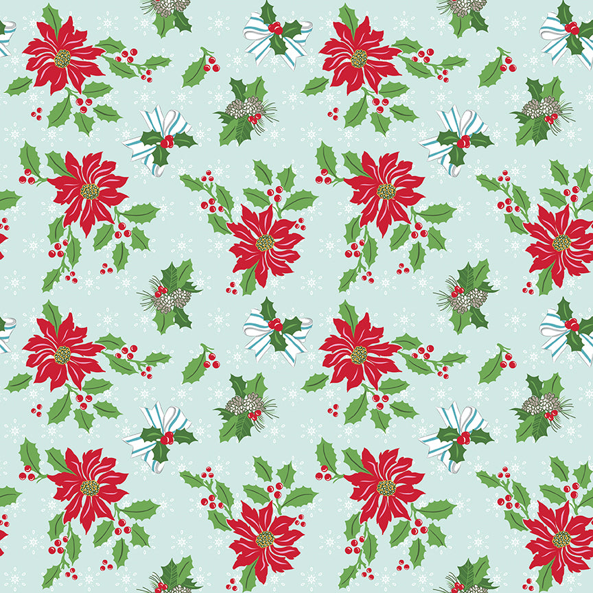 Claus and Co, Main C17740-Blue, Sold by the 1/2 Yard, PREORDER! - Good Vibes Quilt Shop