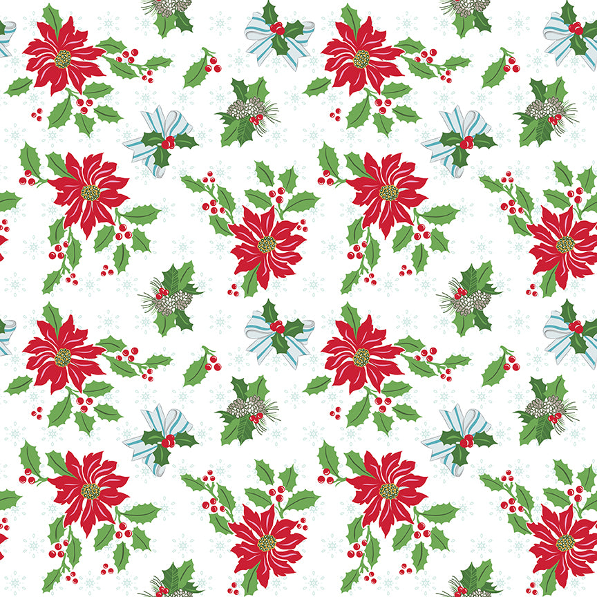 Claus and Co, Main C17740 White, Sold by the 1/2 Yard, PREORDER! - Good Vibes Quilt Shop