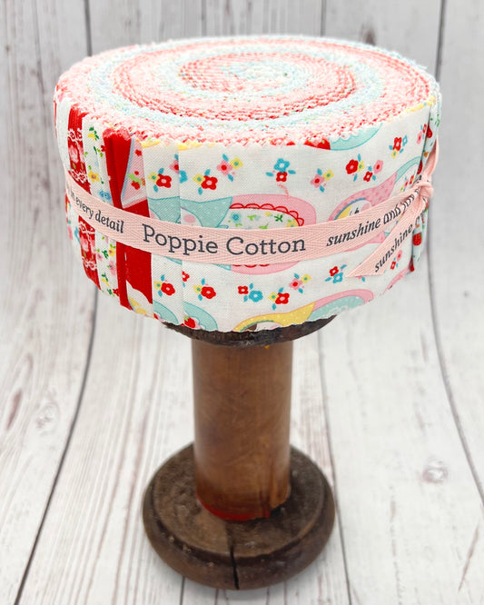 Market Day Fabric by Poppie Cotton, 2.5" Strips, 21 skus, 42 pieces, MK24575