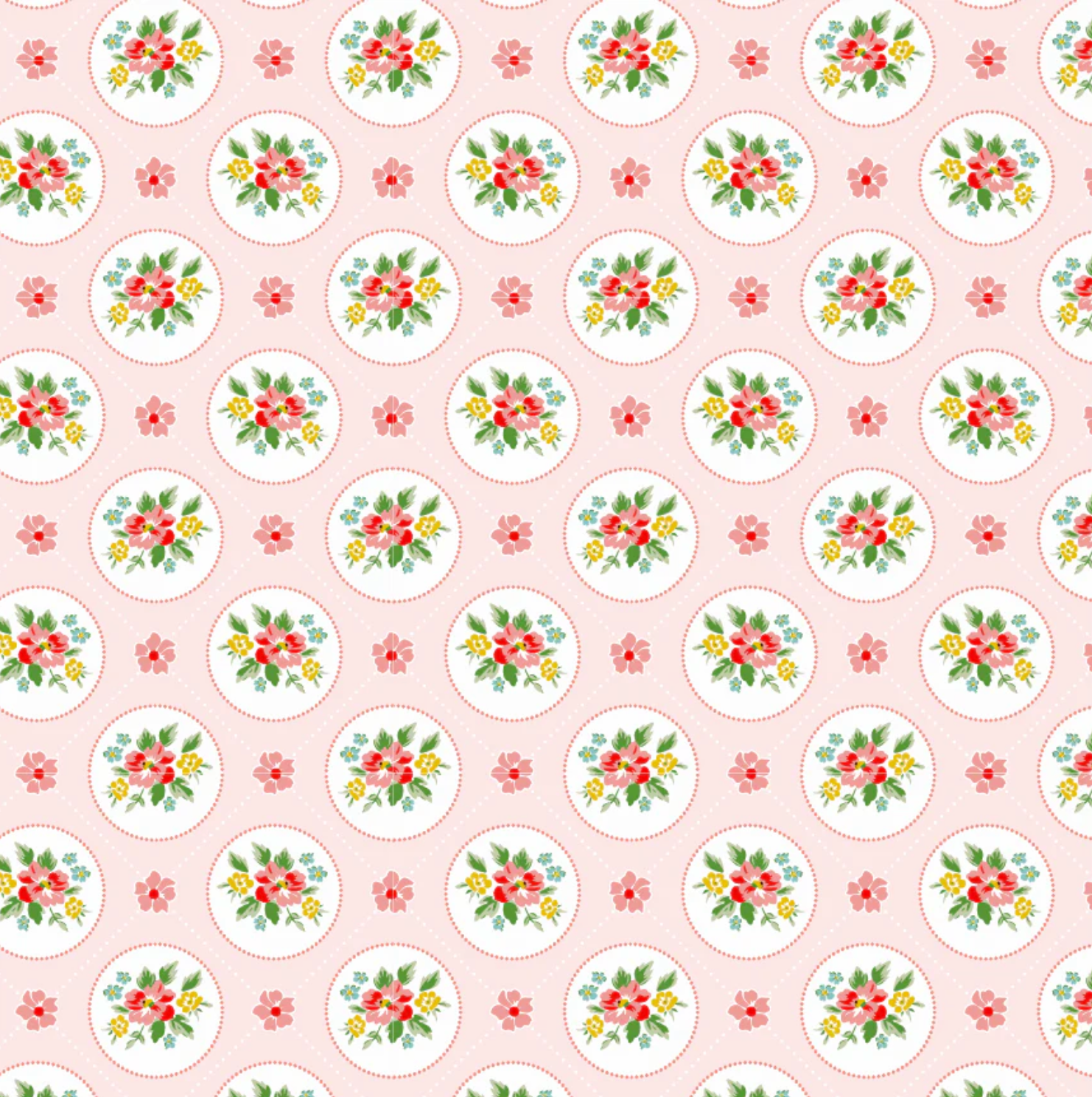 Matilda Fabric Collection, Miss Marie Pink, MA25117, Sold by the 1/2 Yard, PREORDER! - Good Vibes Quilt Shop