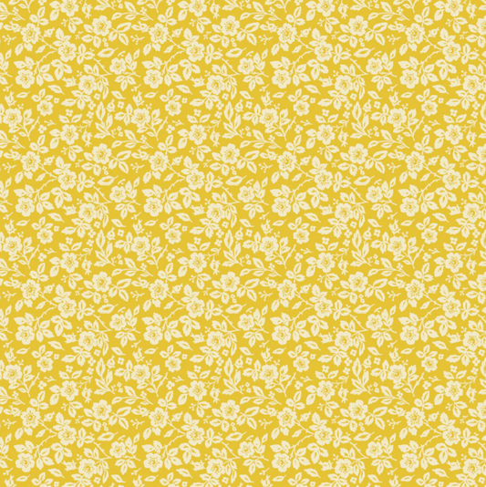 Matilda Fabric Collection, Polly Yellow, MA25110, Sold by the 1/2 Yard, PREORDER!