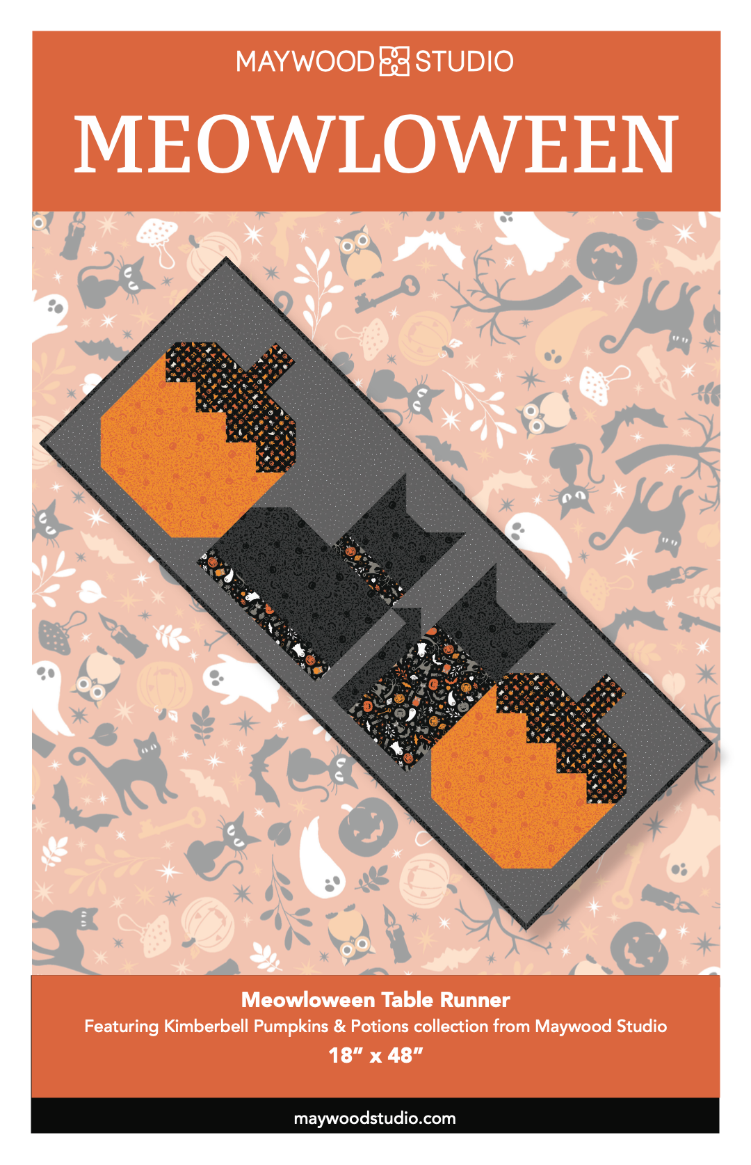 Meowloween Table Runner, a Kimberbell Pattern, FREE!