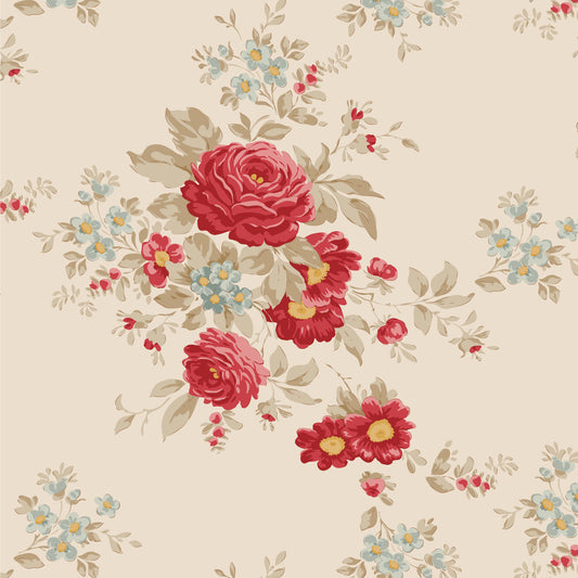 Merry Little Christmas Fabric by Tilda, Carol Cream, TIL100637 - Good Vibes Quilt Shop