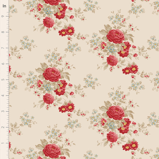Merry Little Christmas Fabric by Tilda, Carol Cream, TIL100637 - Good Vibes Quilt Shop