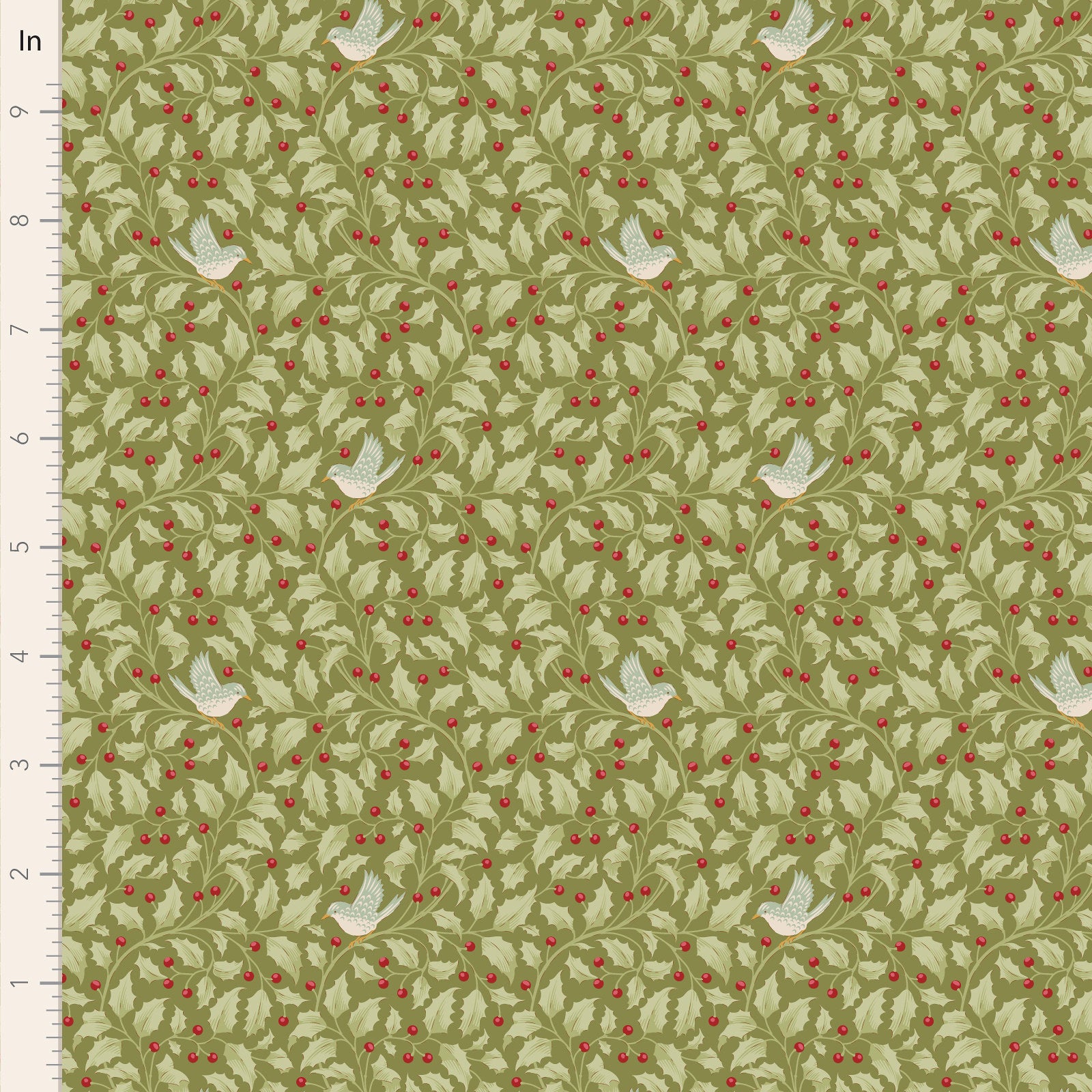 Merry Little Christmas Fabric by Tilda, Holly Moss, TIL100631 - Good Vibes Quilt Shop