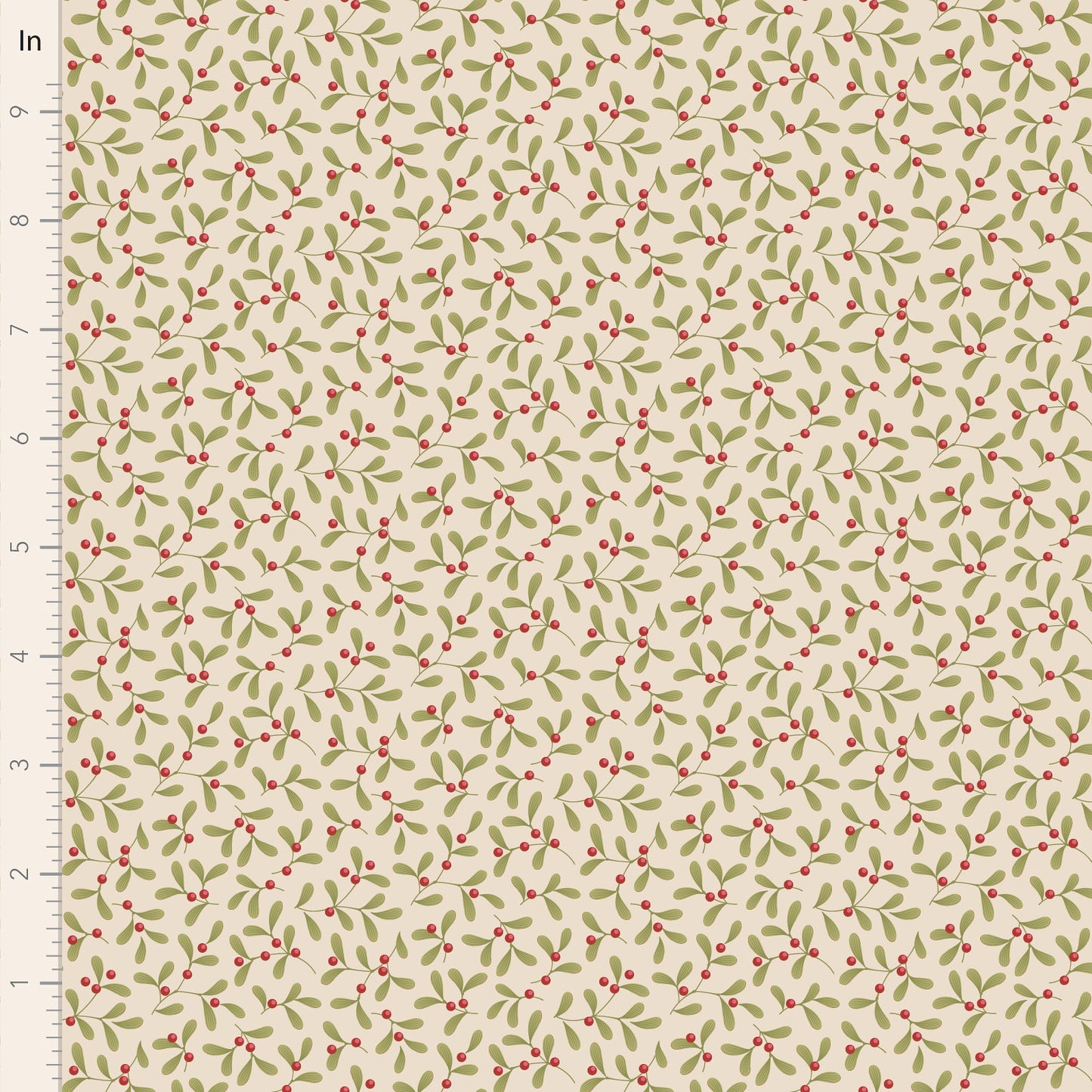 Merry Little Christmas Fabric by Tilda, Mistletoe Cream, TIL100639 - Good Vibes Quilt Shop