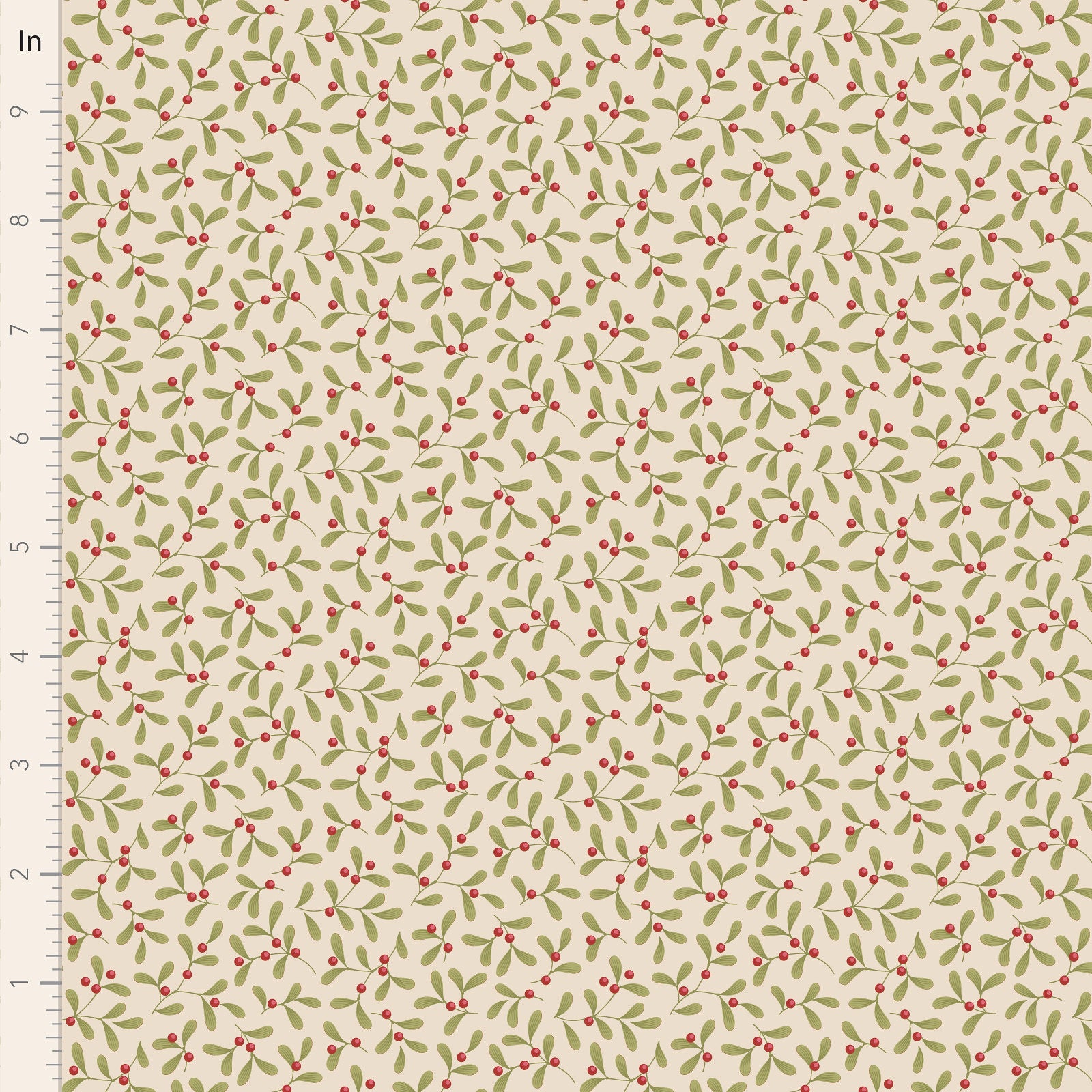 Merry Little Christmas Fabric by Tilda, Mistletoe Cream, TIL100639 - Good Vibes Quilt Shop