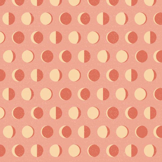 Moonbeam Dreams Moon Phase Coral MD23853, sold by the 1/2 yard - Good Vibes Quilt Shop