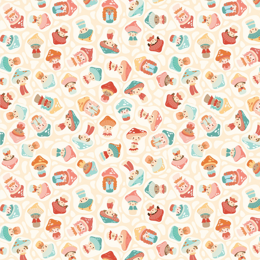 Mushroom Blooms, Baby Bellas Natural, MB24403, sold by the 1/2 yard, *PREORDER - Good Vibes Quilt Shop