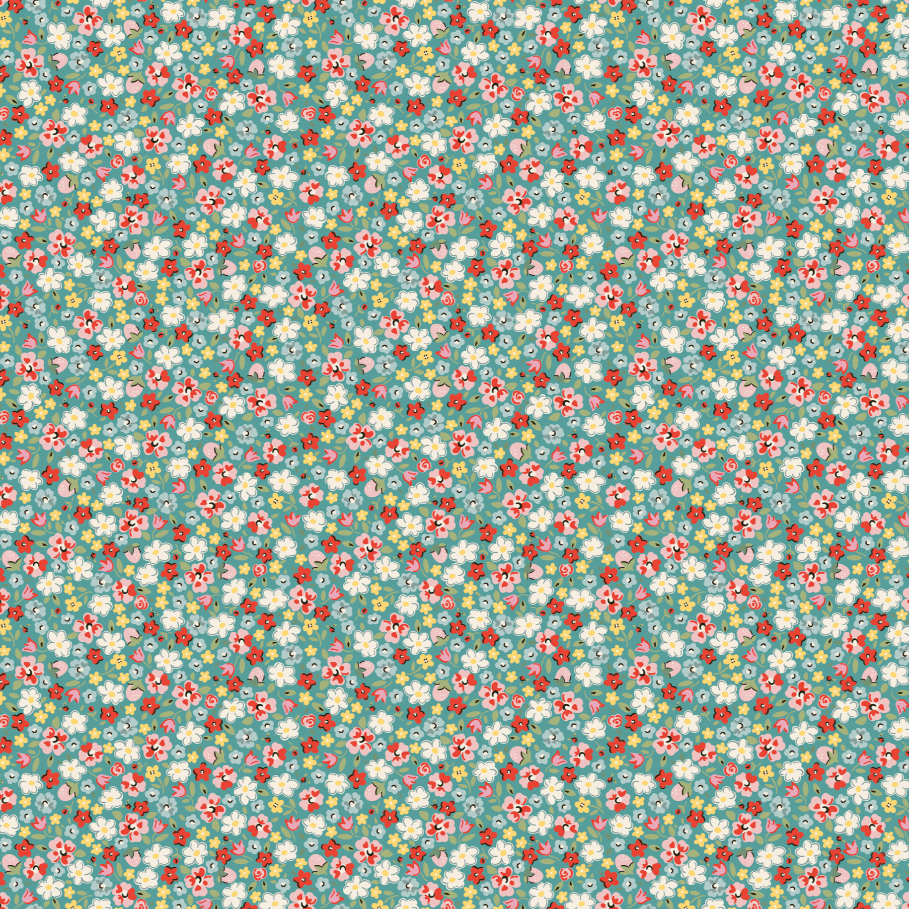 My Favorite Things Pinky Primrose Blue FT23711, sold by the 1/2 yard - Good Vibes Quilt Shop