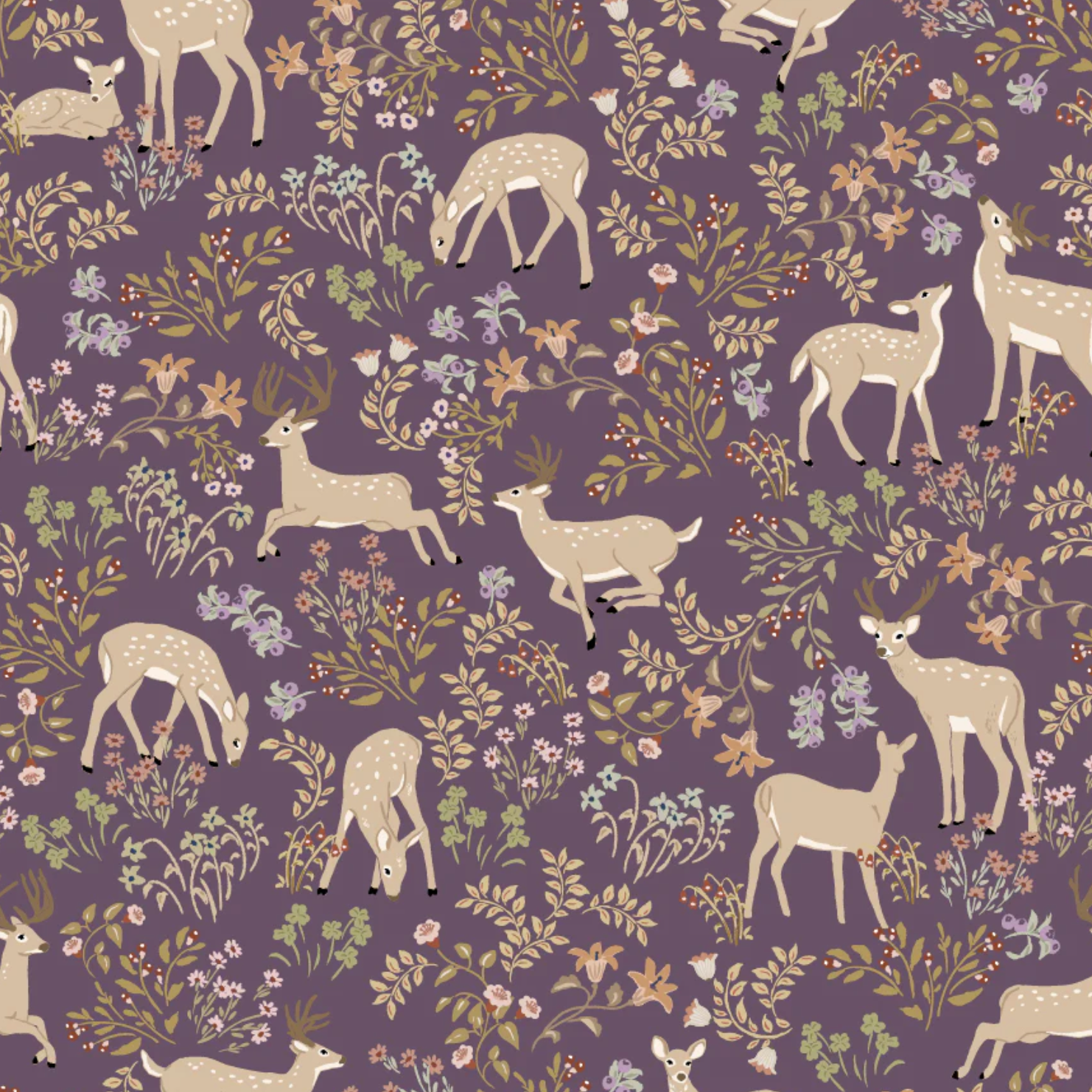 My Darling Deer Fabric by Poppie Cotton, Fat Quarter Bundle 15 Prints, sku DD235996 PREORDER AVAILABLE - Good Vibes Quilt Shop