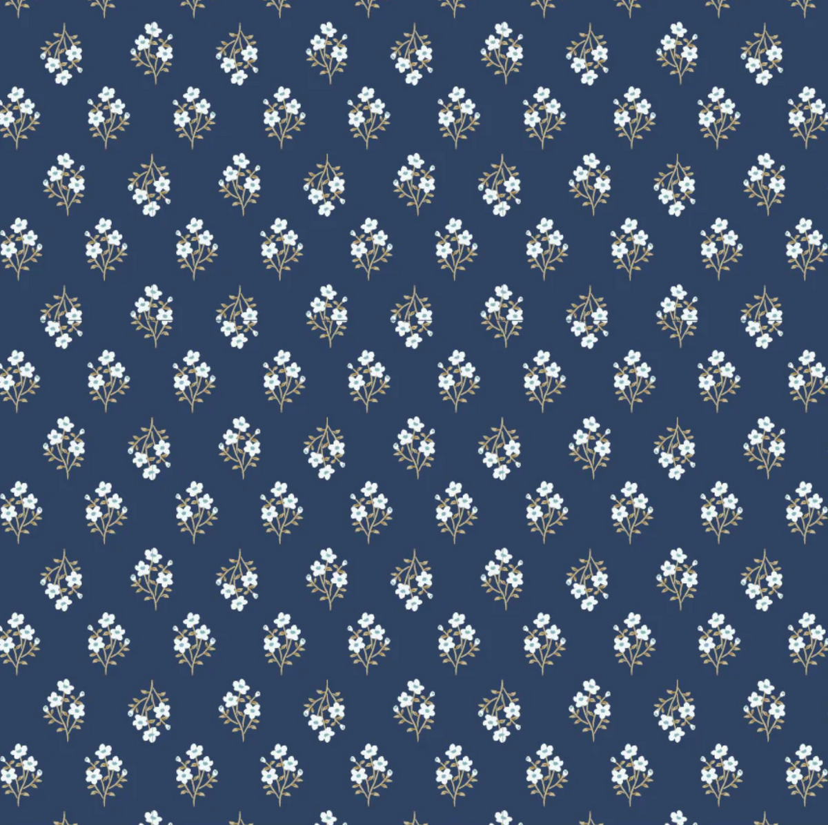 My Darling Deer fat quarter bundle by Poppie Cotton featuring 15 prints with wildflower and sky motifs for quilting and sewing projects.