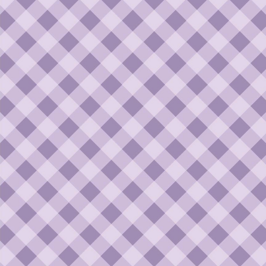 Nature Sings Fabric, Dorothy Check, Lavender, NS24116, sold by the 1/2 yard