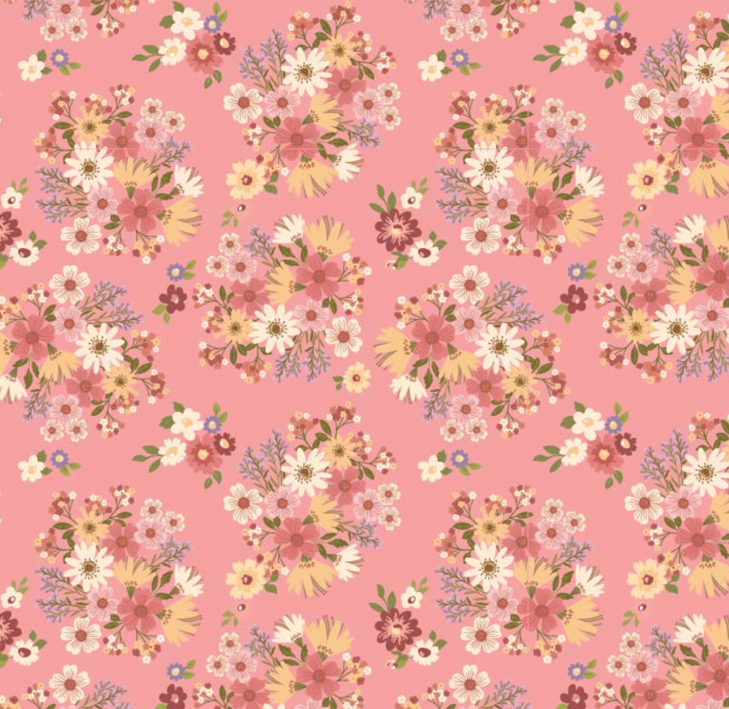 Nature Sings Fabric, Send Her Flowers, Pink, NS24101, sold by the 1/2 yard, *PREORDER