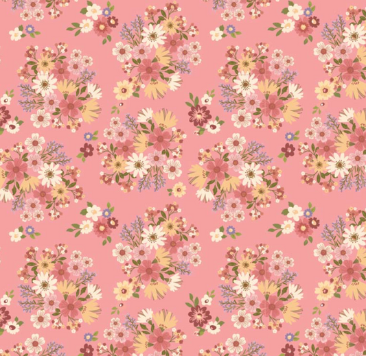 Nature Sings Fabric, Send Her Flowers, Pink, NS24101, sold by the 1/2 yard, *PREORDER