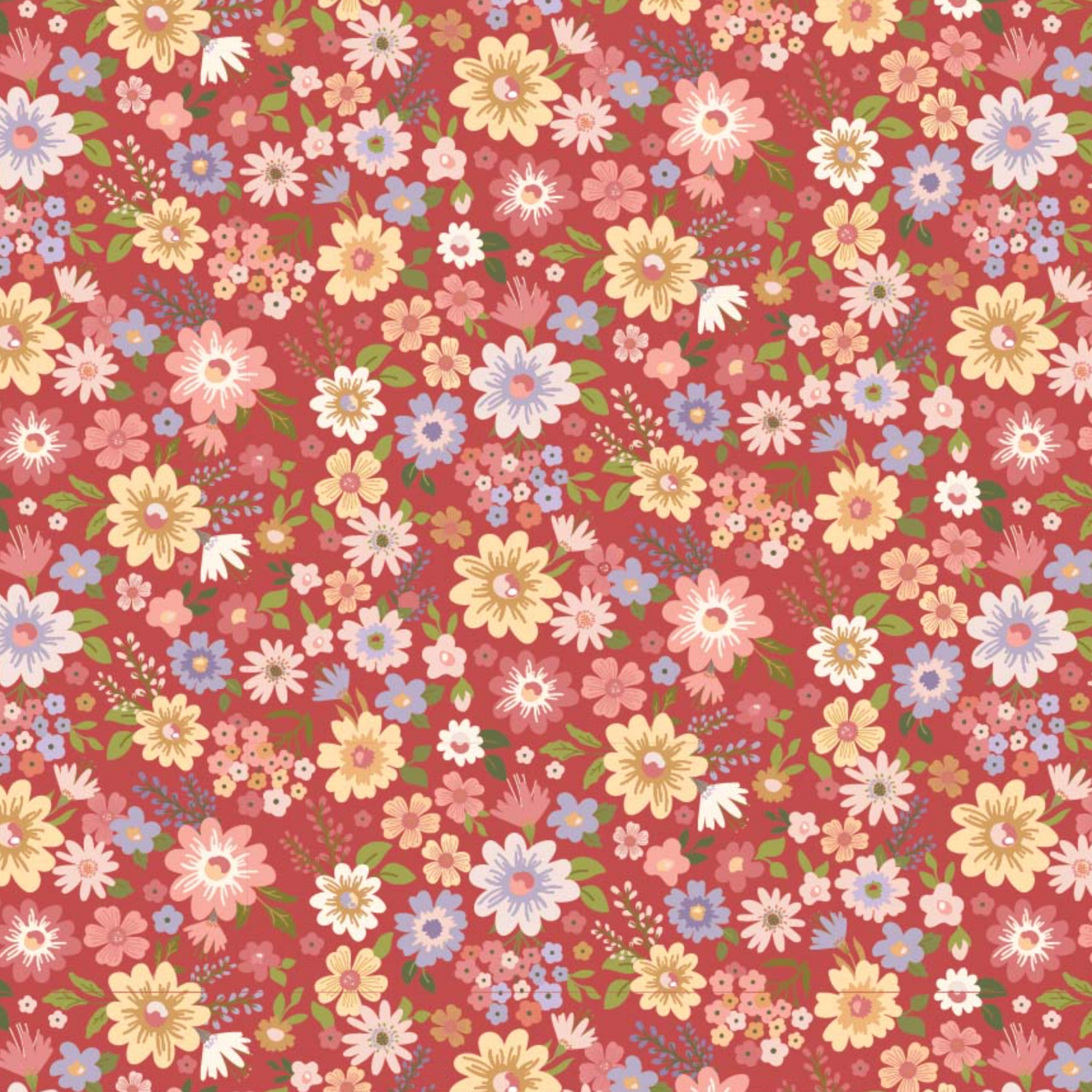 Nature Sings Fabric, Wildflowers, Pink, NS24113, sold by the 1/2 yard - Good Vibes Quilt Shop