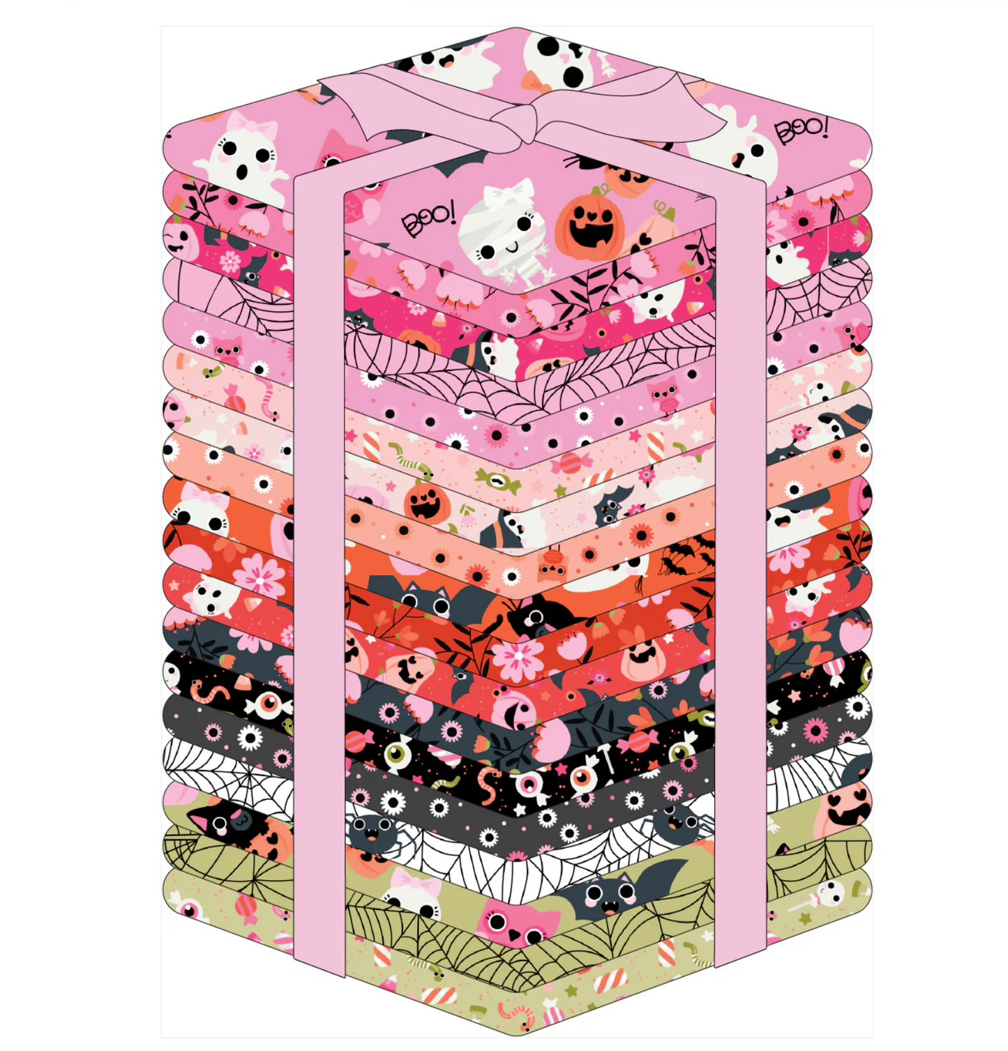 Boo KIT for the Not Scary Collection by Poppie Cotton, KIT for Quilt Top, PREORDER - Good Vibes Quilt Shop