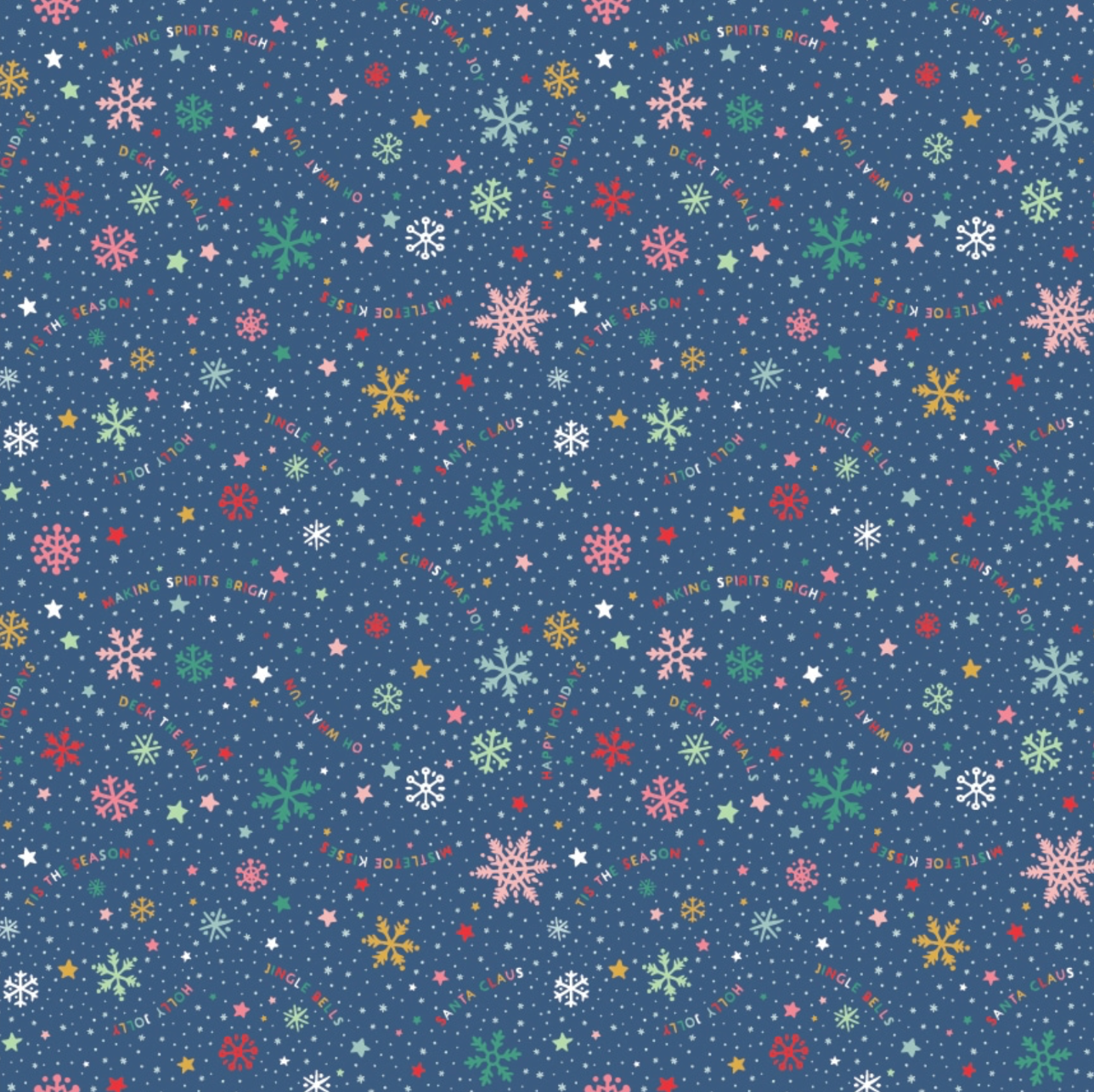 Oh What Fun, OF23304, Snowflake Fun Blue, sold by the 1/2 yard - Good Vibes Quilt Shop