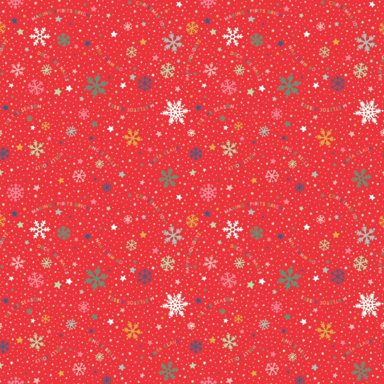 Oh What Fun, OF23305, Snowflake Fun Red, sold by the 1/2 yard - Good Vibes Quilt Shop