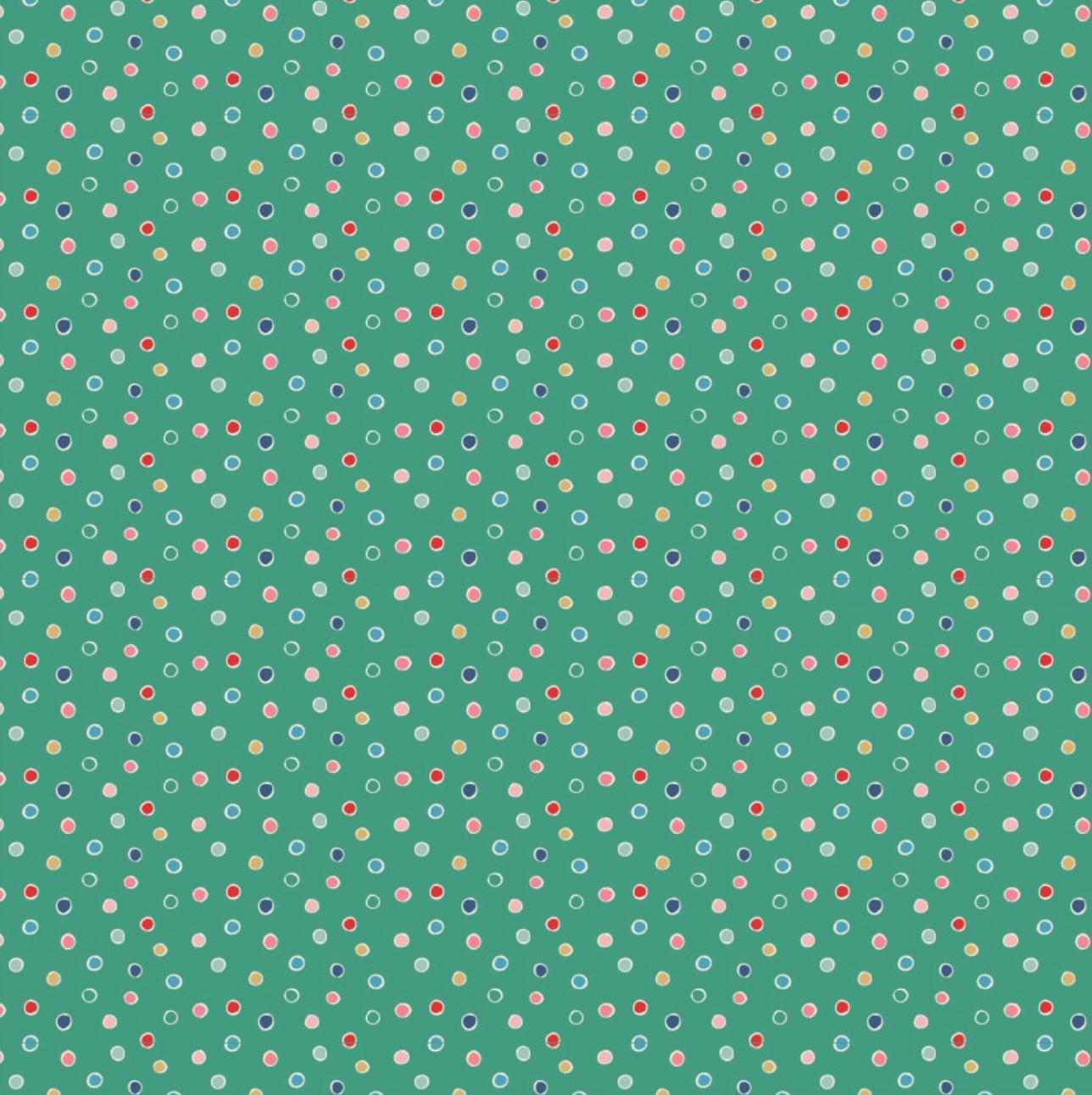 Oh What Fun, OF23313, Snow Dots Green, sold by the 1/2 yard - Good Vibes Quilt Shop