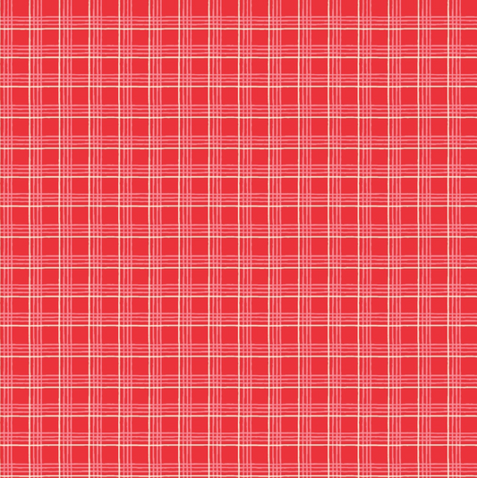 Oh What Fun, OF23315, Christmas Plaid Red, sold by the 1/2 yard