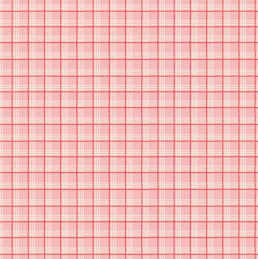 Oh What Fun, OF23317, Christmas Plaid Pink, sold by the 1/2 yard - Good Vibes Quilt Shop