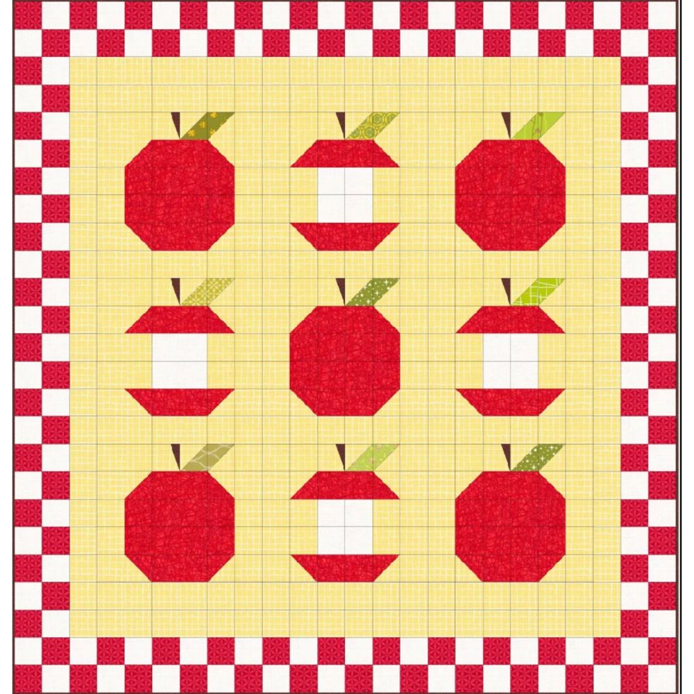 Outstanding Orchard, a Tensisters Easy Piecing Grid FREE Pattern