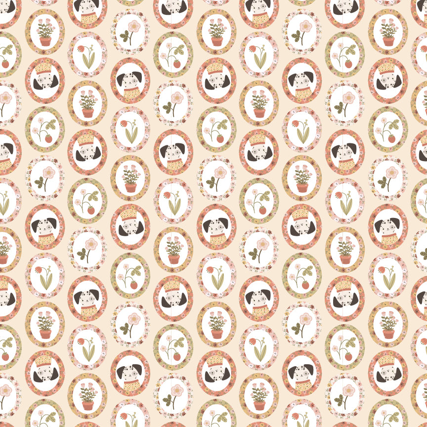My Name Is Pal by Lori Woods for Poppie Cotton | Pal Buff PA261114 | Sold by the 1/2 Yard | PREORDER!