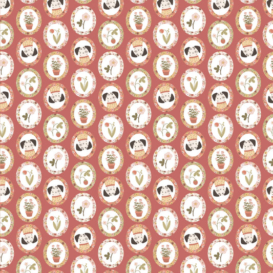 My Name Is Pal by Lori Woods for Poppie Cotton | Pal Rust PA261113 | Sold by the 1/2 Yard | PREORDER! - Good Vibes Quilt Shop